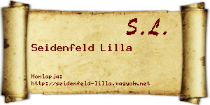 Seidenfeld Lilla névjegykártya